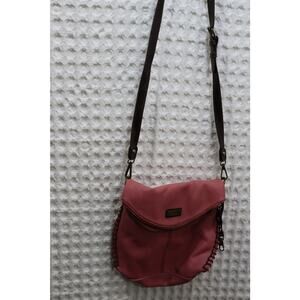 Chala Charming PINK Crossbody Bag With Flap Top and Zipper Cross-Body